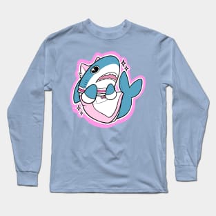 kawaii shark Long Sleeve T-Shirt